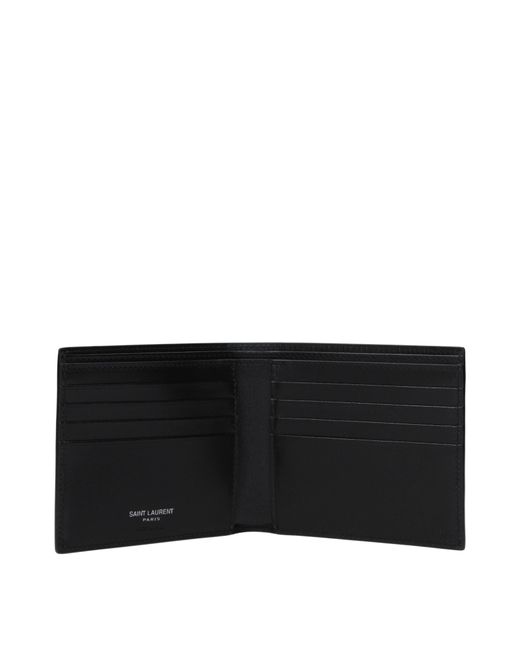 Saint Laurent Black Wallet Leather