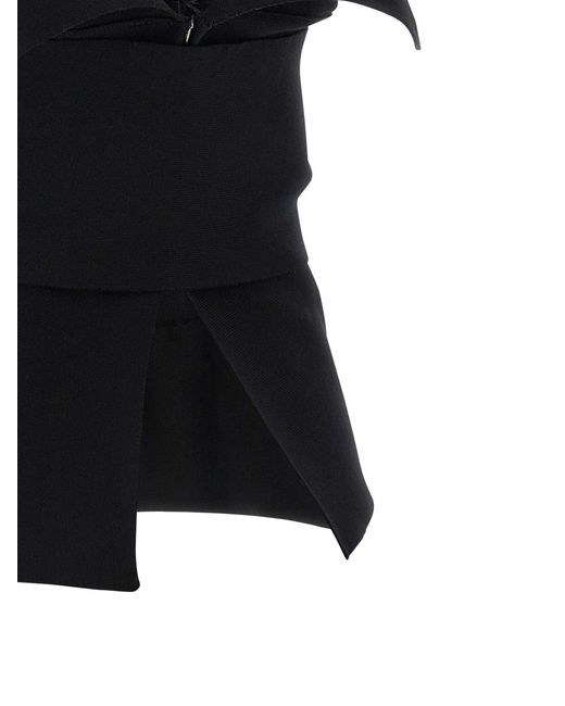 Alberta Ferretti Feather Top in het Black