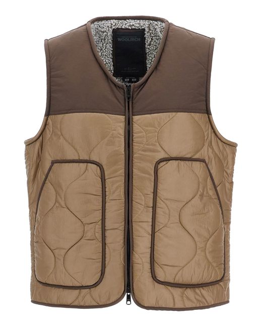 Woolrich Sherpa ausgekleidete Weste von Todd Snyder in Brown für Herren