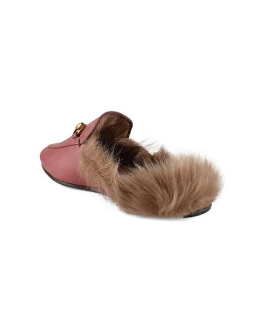 Gucci Brown Princetown Mules