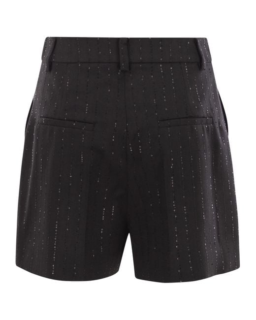 Max Mara Black Siberia Wool Blend Shorts