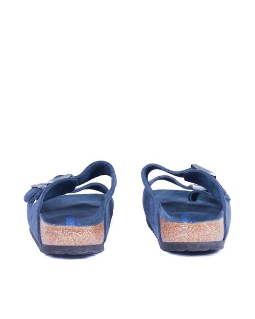 Birkenstock Blue Arizona Sfb New Tonal, Suede Leather, S