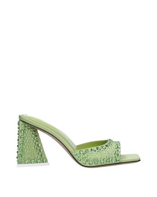 The Attico Green Sandali Mini Devon Donna Raso Verde/Lime