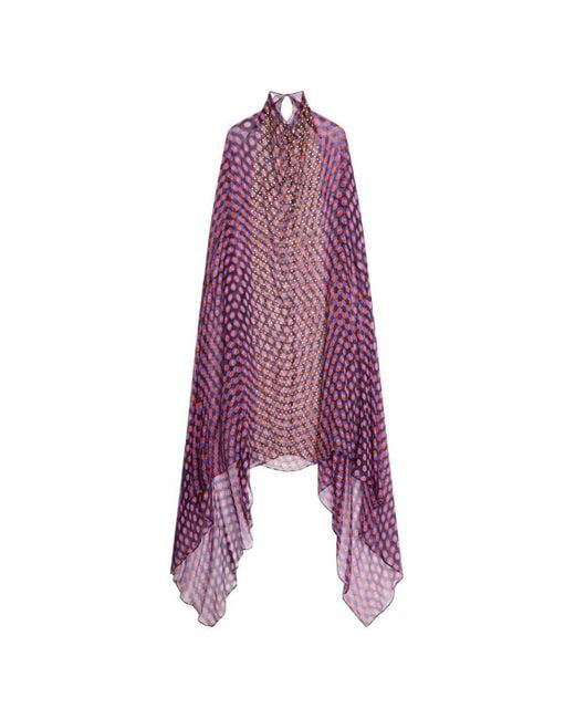 Dries Van Noten Purple Polka Dot Dress