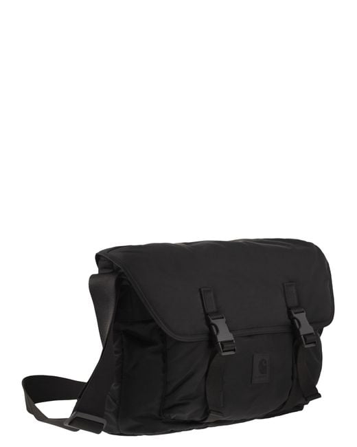 Carhartt Black Padded Nylon Twill Messenger Bag