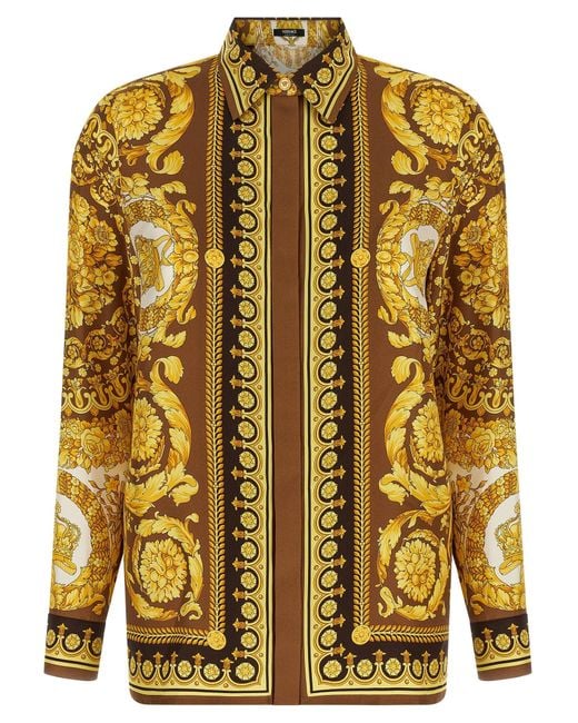 Versace 'barocco' Shirt in het Yellow