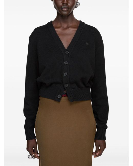 Acne Black Cotton Cardigan