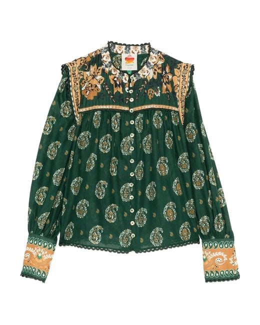 Farm Rio Green Tayla Blouse