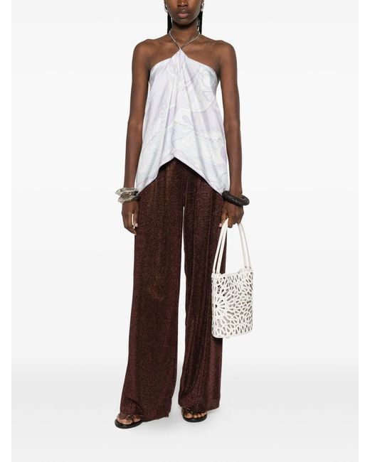 Oseree Blue Lumiere Tailored Long Pants