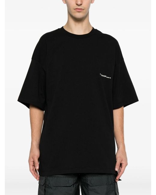 Oamc Peacemaker Black Oversize Tee Tree Over Print