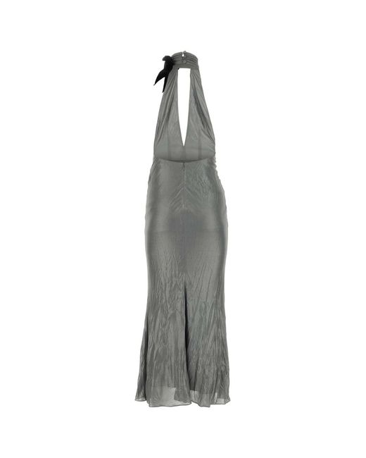 Alessandra Rich White Viscose Dress