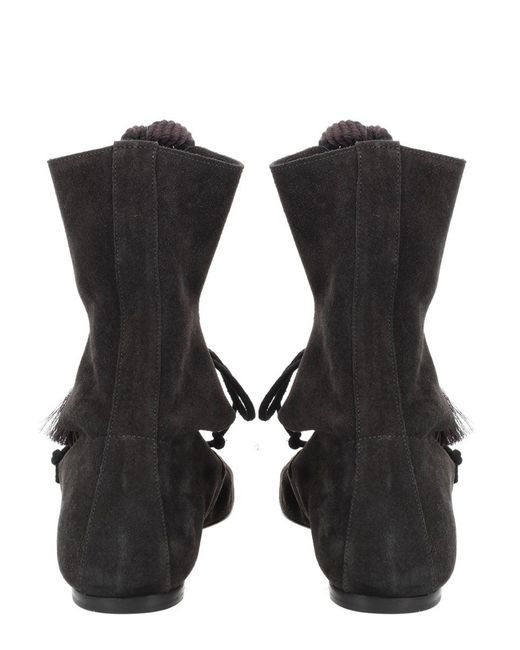 Isabel Marant Black Luxurious Leather Ankle Boots