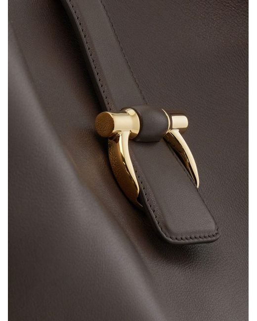 Ferragamo Brown Large Leather Shoulder Bag
