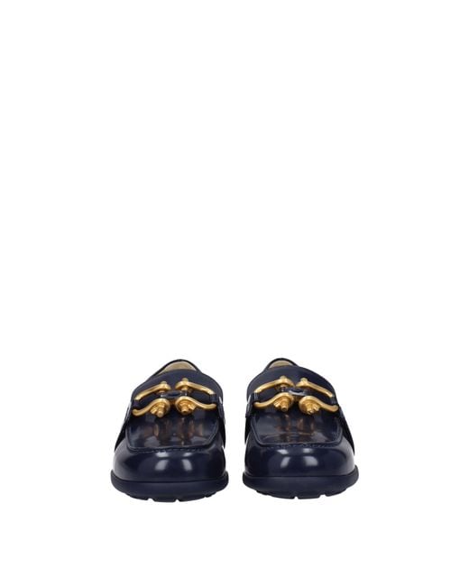 Bottega Veneta Blue Moccasins Monsieur/Dark Leather