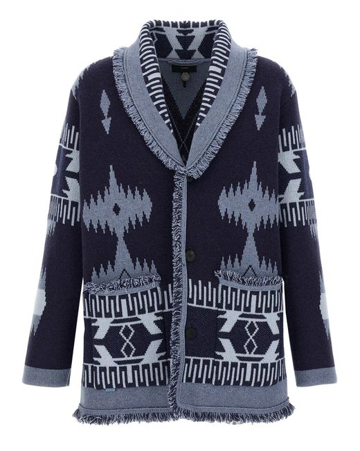 Alanui Blue 'Icon' Cardigan for men