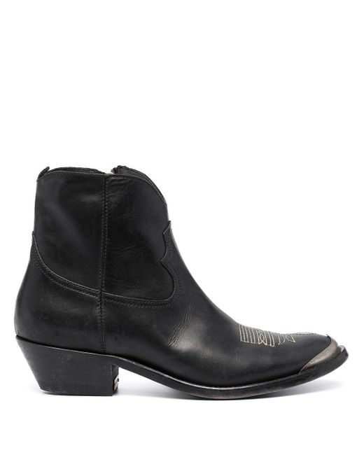 Golden Goose Deluxe Brand Black Young Leather Boots