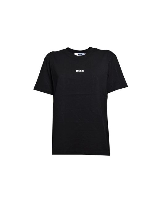MSGM Black T Shirts And Polos