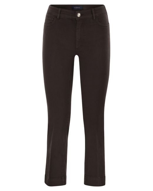 Sportmax Gray Enna Denim Pants With Mini Flare Line
