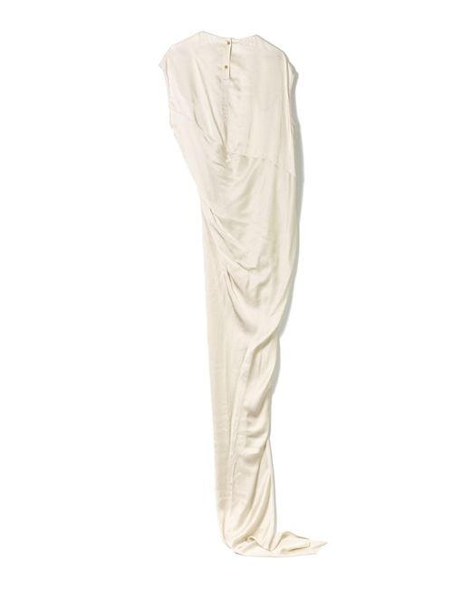 Rick Owens White Satin-Finish Dress