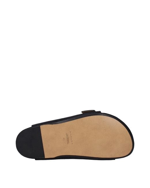 Isabel Marant Blue Ciabatte E Zoccoli Uomo Camoscio Nero for men