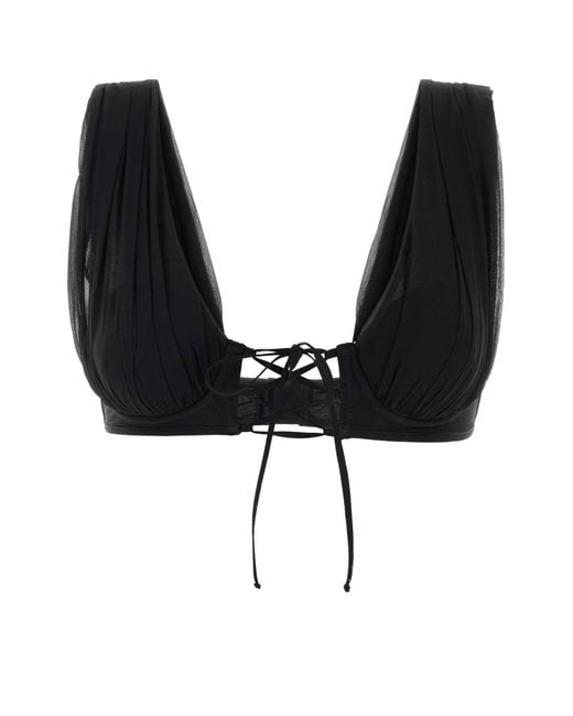 GIUSEPPE DI MORABITO Black Silk Bra