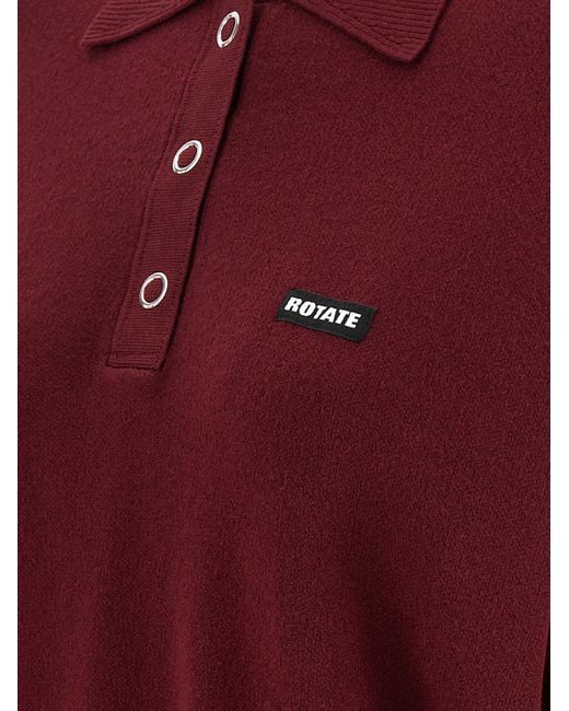 ROTATE BIRGER CHRISTENSEN Red Drehen Sie Birger Christensen "Slinky Strick" Poloshirt