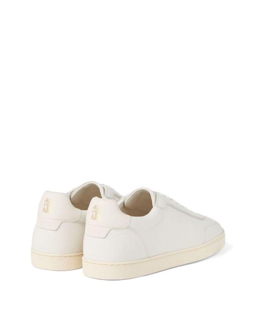 Zapatillas de cuero Brunello Cucinelli de hombre de color White