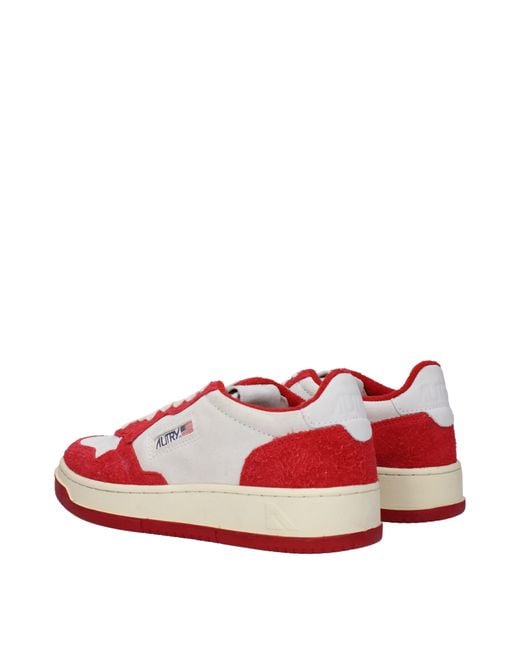 Autry Red Sneakers Uomo Camoscio Rosso/Grigio Chiaro for men