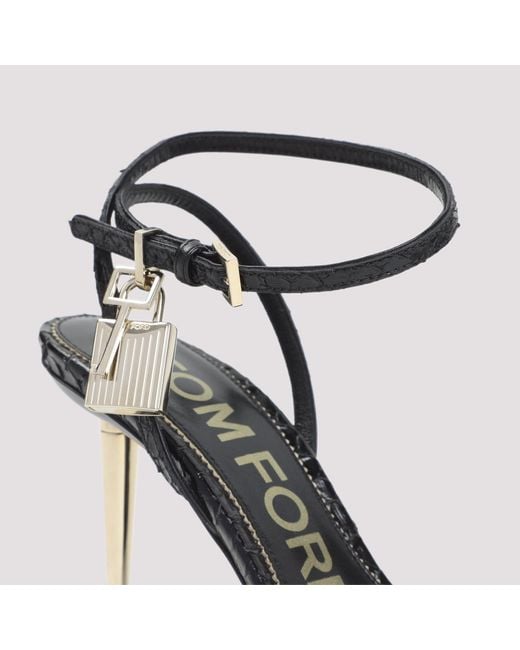 Tom Ford Multicolor Semi Shiny Printed Python Sandals