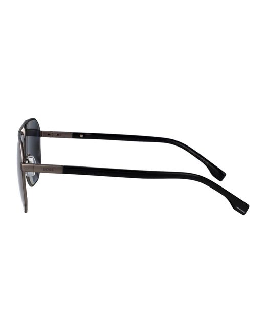 Boss Blue Hugo Matte Dark Ruthenium Steel Sunglasses for men