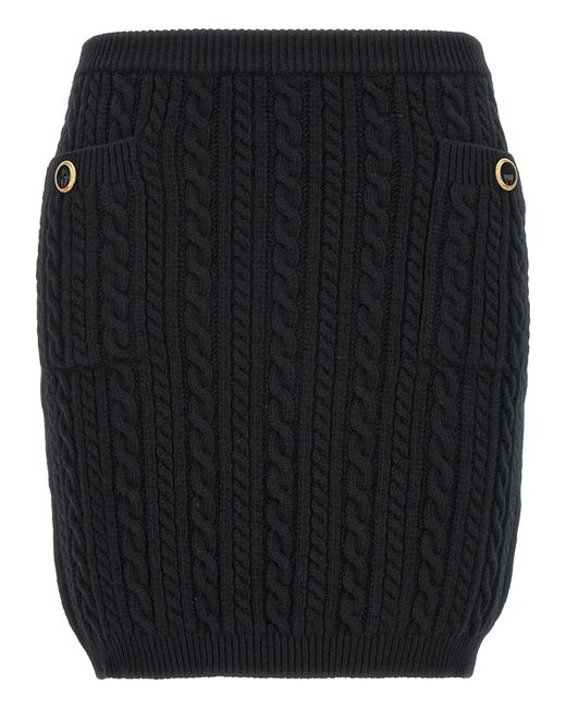 Falda de botón rico de Alessandra Alessandra Rich de color Black