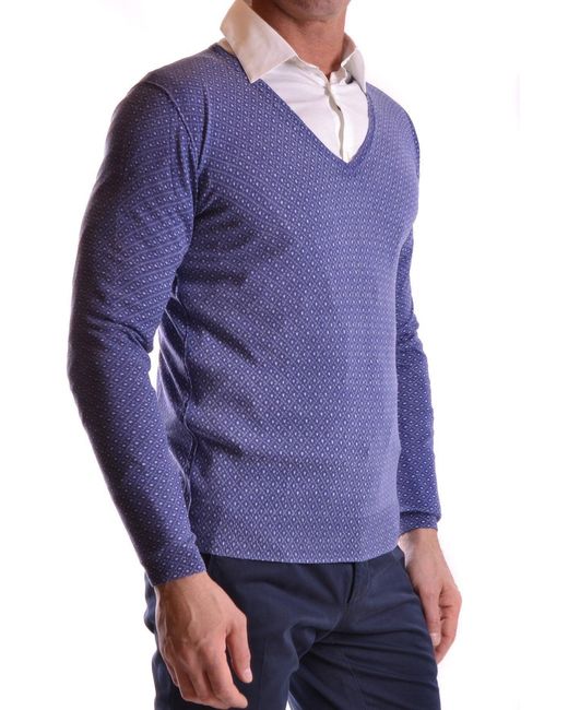 Paolo Pecora Blue Sweater Nn627 for men