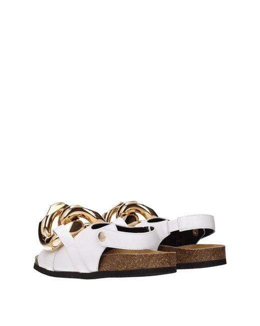 J.W. Anderson Natural Jw Anderson Sandali Donna Pelle Bianco for men