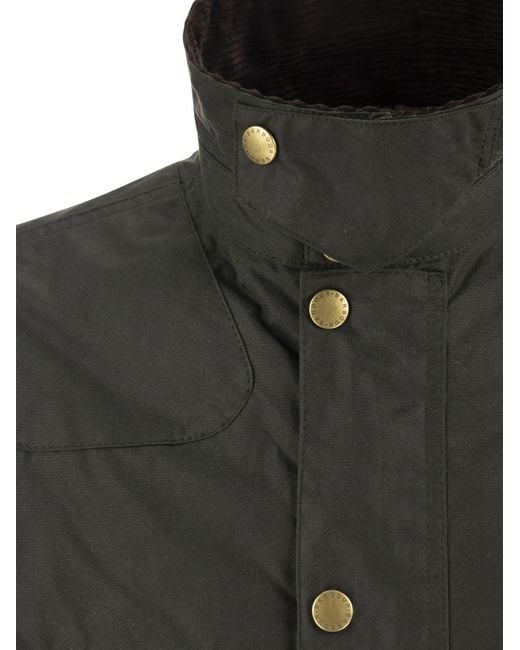 Chaqueta de algodón encelada de Reelin Barbour de hombre de color Black