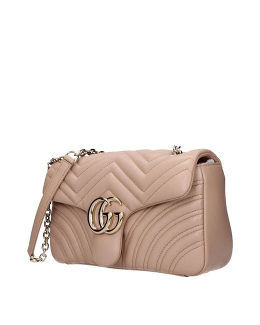 Gucci Pink Marmont Shoulder Bags Leather