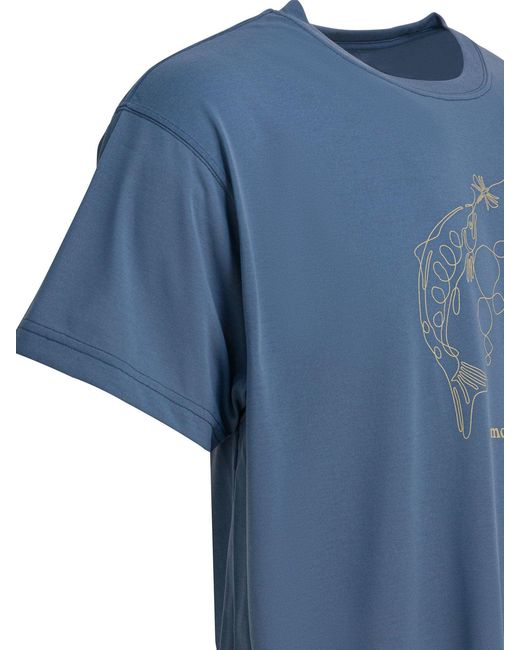 Montbell Lightblue Polyester T-Shirt