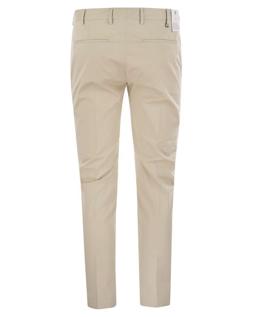PT Torino Natural Dieci Stretch Cotton Trousers for men