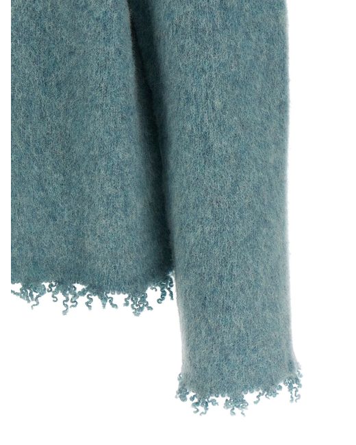 Jil Sander Green Fringed Sweater Sweaters And Cardigans Light