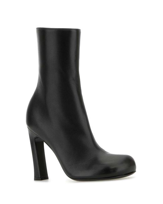 Bottega Veneta Black Leather Nico Ankle Boots