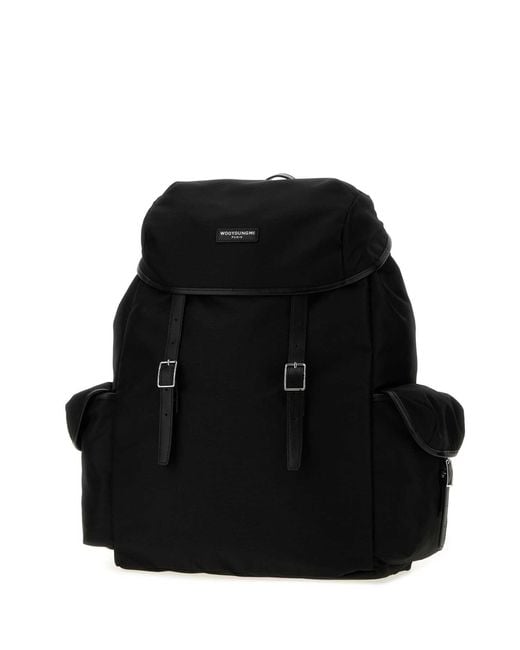 Wooyoungmi Black Canvas Backpack
