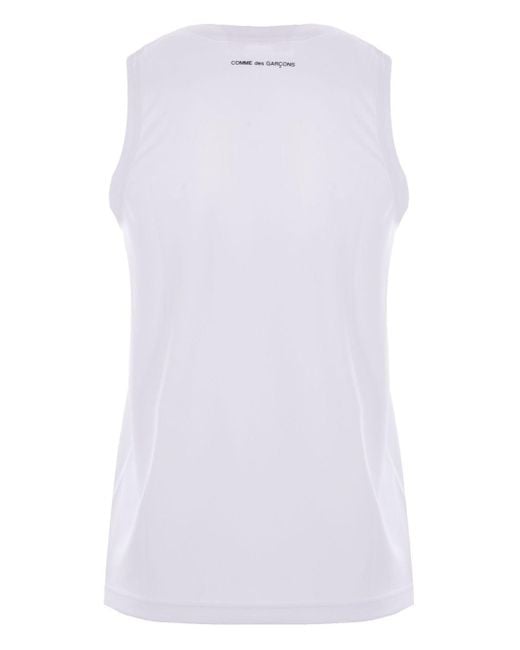 Comme des Garçons White Logo Jersey Tank Top