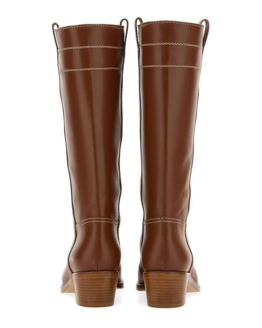 Fay Brown Leather Boot