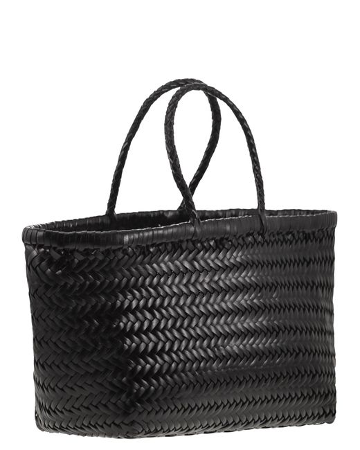 Dragon Black Dreisprung kleiner gewebter Ledertasche