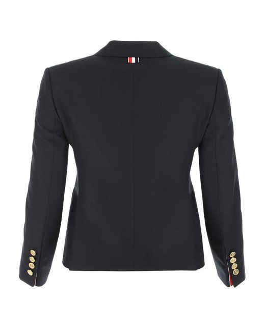 Thom Browne Blue High Armhole Sport Coat Fit 3