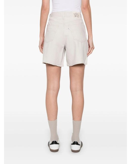 Levi's White High-Rise Shorts