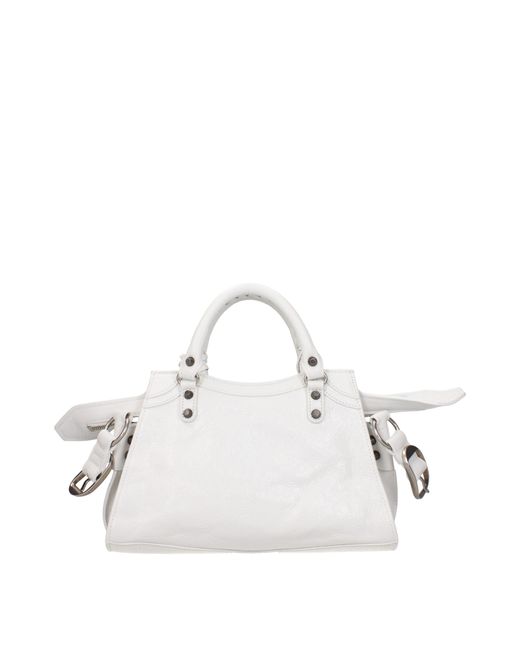 Balenciaga White Handtaschen Neo Cagole Frau Leder weiß/optisch Weiß