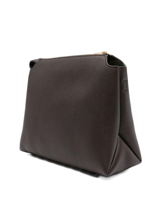 Khaite Gray Lina Medium Leder Crossbody Tasche