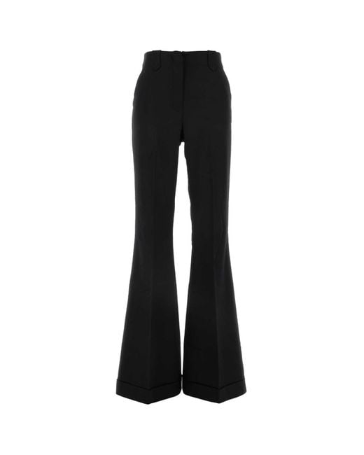 ANDAMANE Black Stretch Twill Sofia Flared Leg Pant