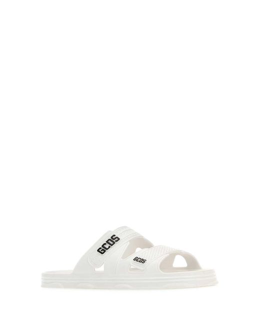 Gcds White Rubber Slippers