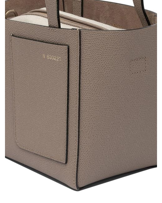 Valextra White "Soft Micro" Bucket Bag